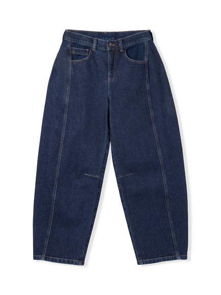 Celtic & Co. Mid Rise Barrel Leg Jeans, Rinse Wash - view 2, Rinse Wash