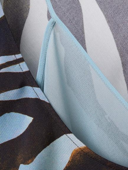 Mango Zebra Print Tunic Dress, Blue - view 2, Blue