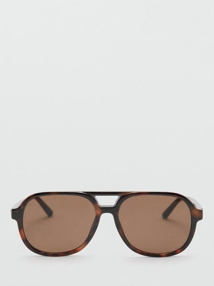Mango Oval Pilot Sunglasses - view 2, Chocolate