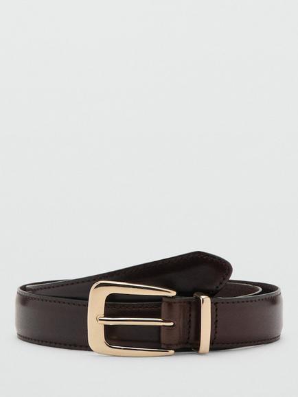 Mango Leather Belt, Chocolate
