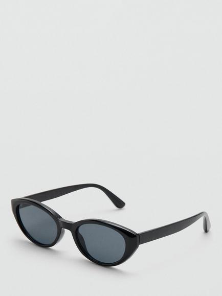 Mango Oval Sunglasses, Black