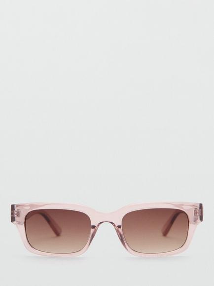 Mango Rectangular Sunglasses, Pastel Pink - view 2, Pastel Pink