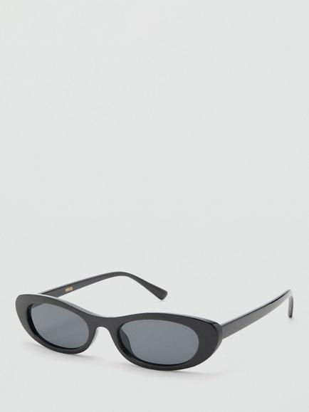 Mango Oval Sunglasses, Black