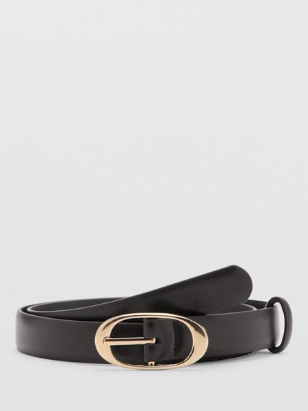 Mango Oval Belt, Black