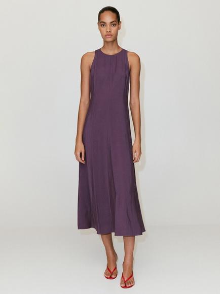 Mango Sleeveless Maxi Dress, Viiolet, Violet