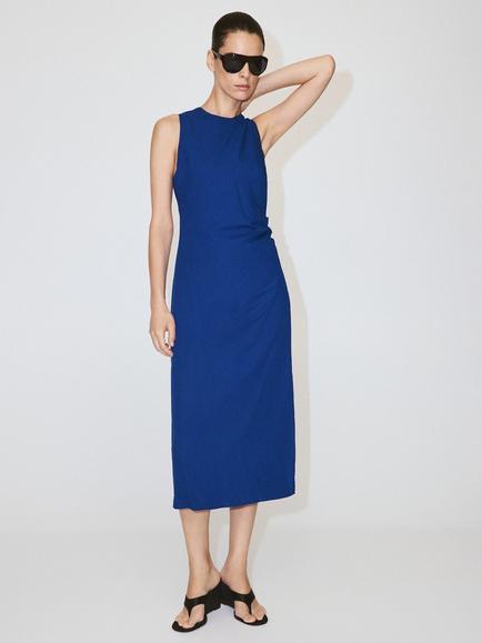 Mango Vestido Juli Sleeveless Midi Dress, Blue