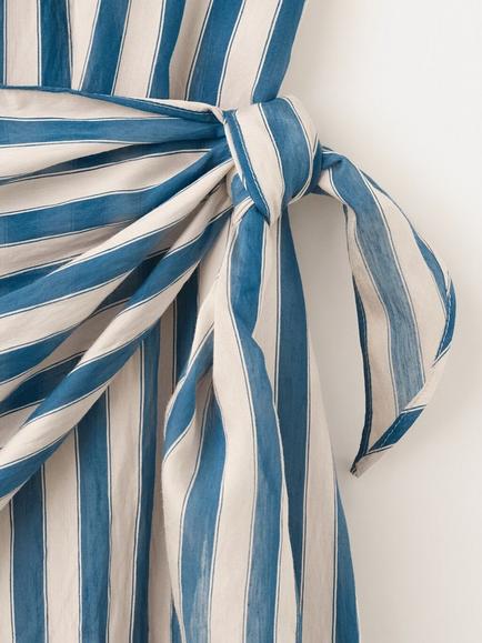 Mango Vestido Raya Stripe Shirt Dress, Blue - view 2, Blue
