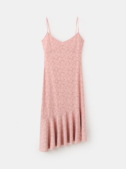 Mango Vestido Rena Asymmetric Pleated Mini Dress, Pale Pink