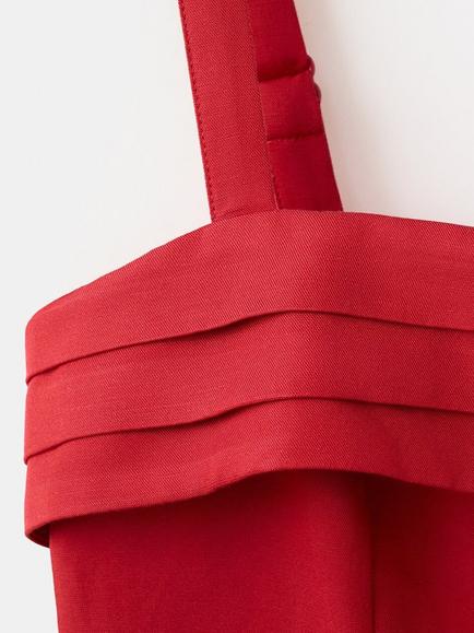 Mango Sleeveless High Waist Jumpsuit, Red - view 2, Red