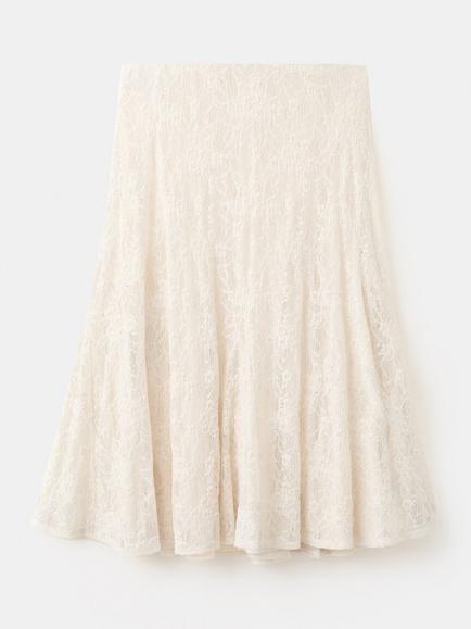 Mango Falda Marta Flared Midi Skirt, Off White, Off White