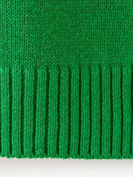 Mango Fine Knit Crew Neck Jumper, Green - view 2, Green