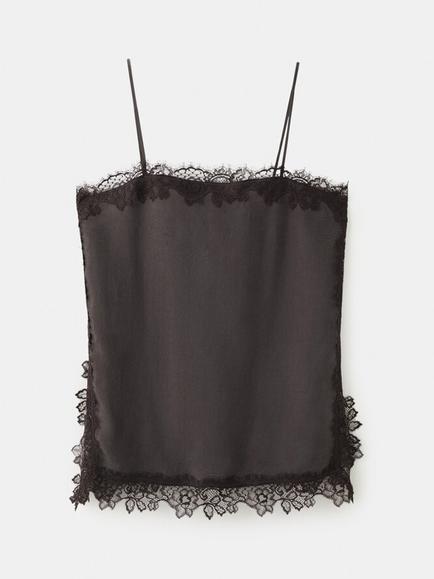 Mango Satin Camisole Top, Brown, Brown