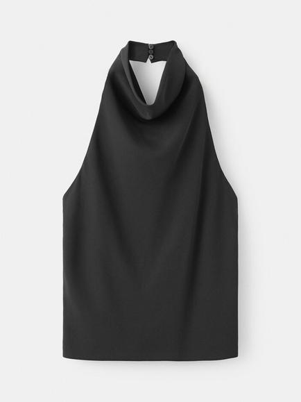Mango Halterneck Top, Black