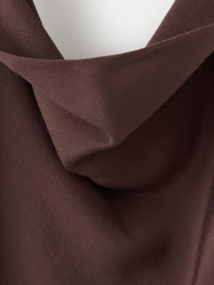 Mango Halterneck Blouse, Brown - view 2, Brown