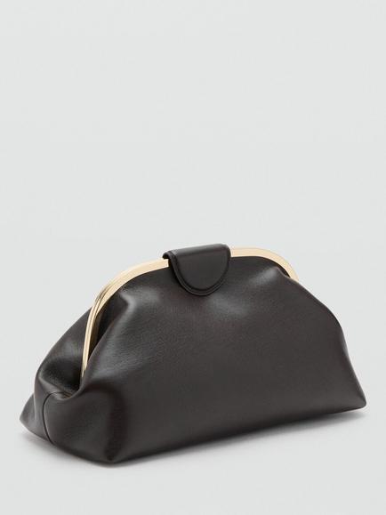 Mango Noemi Frame Evening Clutch Bag, Chocolate - view 2, Chocolate