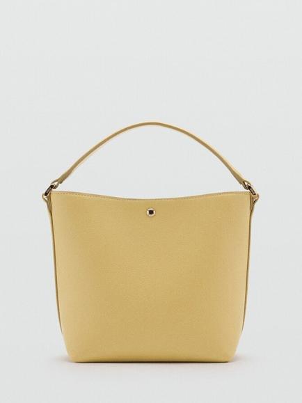 Mango Enric Convertible Strap Bucket Handbag, Vanilla