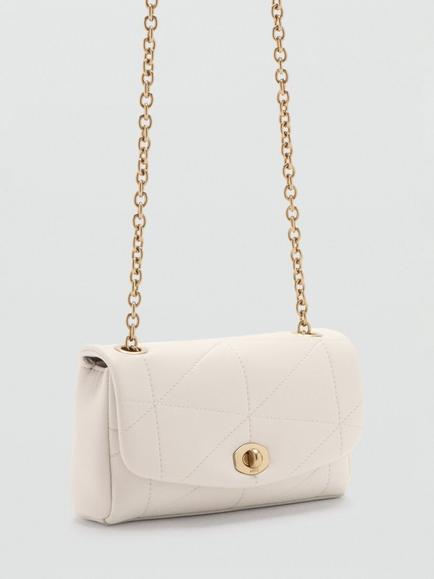 Mango Kira Chain Strap Shoulder Crossbody Bag - view 2, Off White
