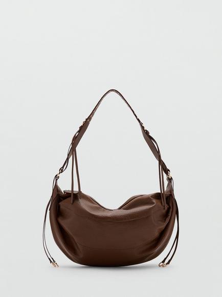 Mango Slouchy Shoulder Bag, Brown, Brown