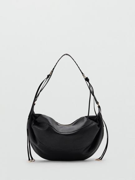 Mango Slouchy Shoulder Bag, Black, Black