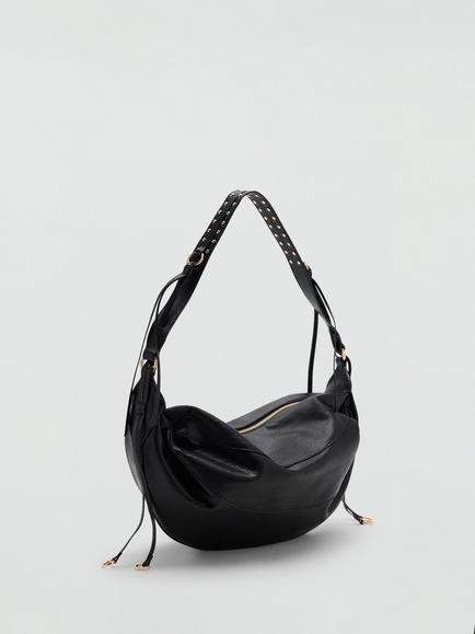 Mango Slouchy Shoulder Bag, Black - view 2, Black
