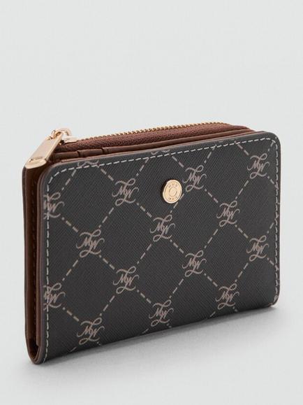 Mango Monogram Purse - view 2, Brown