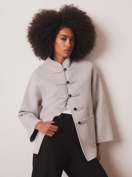 Mint Velvet Toggle Wool Blend Coat, Pale Grey, Pale Grey