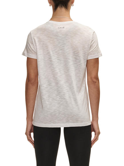 Casall Soft Texture Crew Neck T-Shirt, White - view 2, White