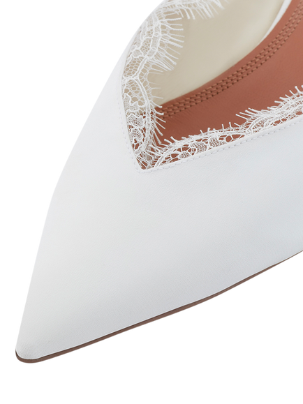 NEOUS Irena Slingback Heeled Pumps, Cream - view 2, Cream