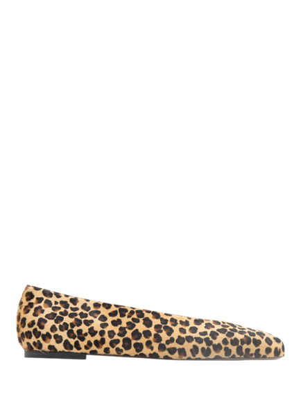 NEOUS Beid Leather Leopard Flat Shoes, Leopard, Leopard