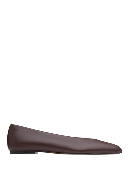 NEOUS Beid Leather Flat Shoes, Choc, Choc