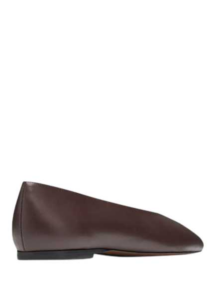 NEOUS Beid Leather Flat Shoes, Choc - view 2, Choc