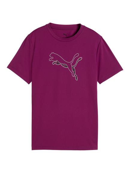 PUMA Kids' Train All Day Essentials Graphic T-Shirt, Fuchsia Glow - view 2, Fuchsia Glow