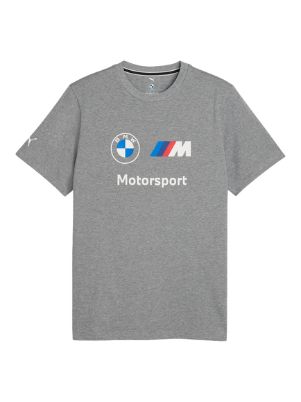 PUMA x BMW M Motorsport Essentials Crew Neck Cotton T-Shirt, Medium Gray Heather - view 2, Medium Gray Heather