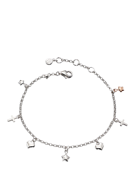 Little Star Kids' Athena Classic Charm Bracelet, Silver, Silver