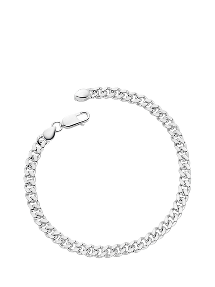 Little Star Kids' Dylan Curb Chain Bracelet, Silver, Silver
