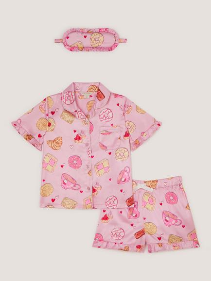 Monsoon Baby Short Pyjama Set, Pink - view 2, Pink