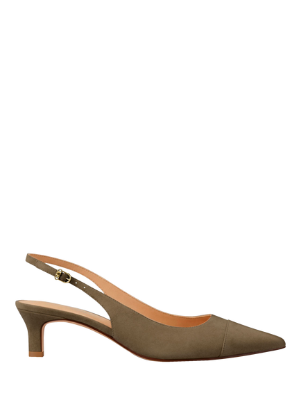 Michael Kors Amara Sling Back Suede Shoes, Loden, Loden