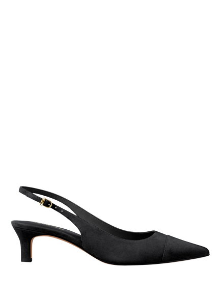 Michael Kors Amara Suede Slingback Court Shoes, Black, Black