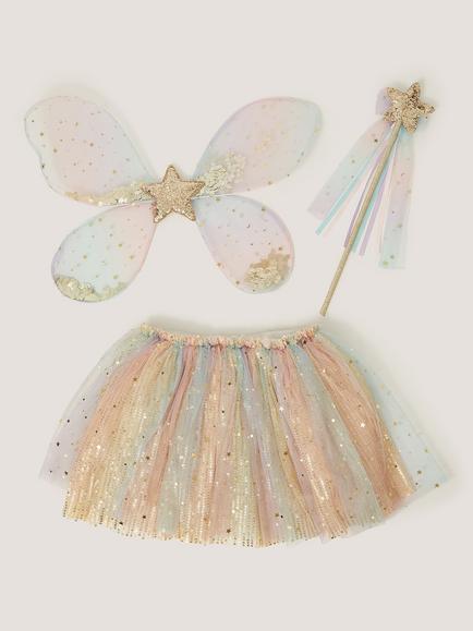 Monsoon Kids' Mirage 3-Piece Tulle Dress-Up Set, Multi, Multi