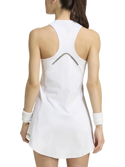 adidas V Neck Sleeveless Tennis Dress, White - view 2, White