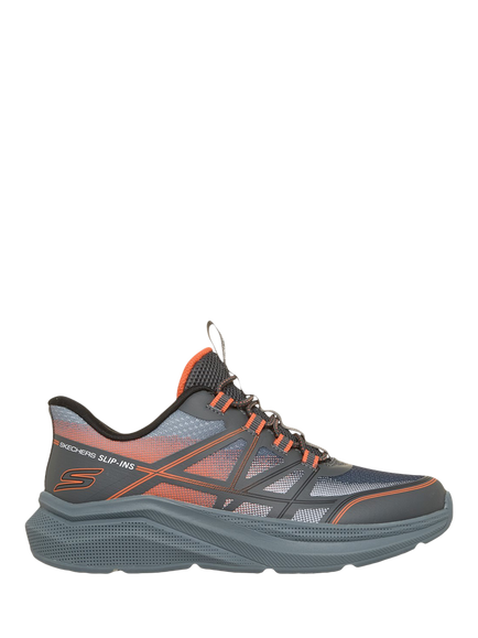Skechers Kids' Microspec Velocity Grid Shift Trainers, Grey