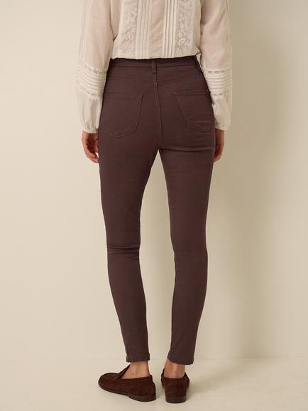 Monsoon Nadine Skinny Fit Jeans, Chocolate - view 2, Chocolate