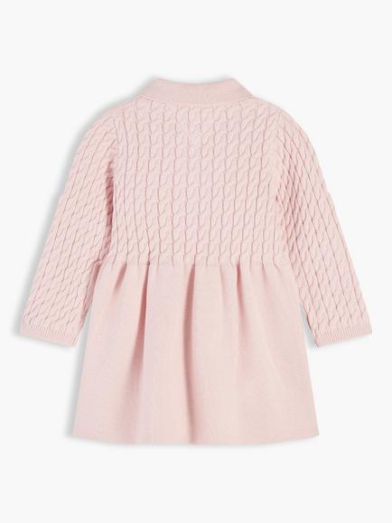 Tommy Hilfiger Baby Cable Knit Jumper Dress, Pink - view 2, Pink