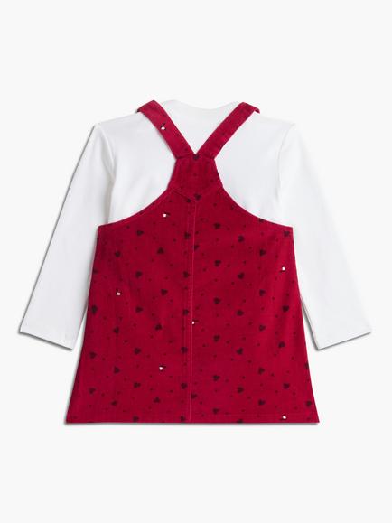 Tommy Hilfiger Baby Corduroy Dress and T-Shirt Set, Red - view 2, Red