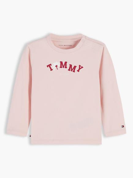 Tommy Hilfiger Baby Cotton Blend Long Sleeve T-Shirt, Pink, Pink