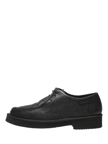 Grenson Hubert Leather Lace Up Derby Shoes, Black, Black