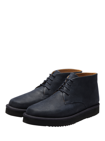 Grenson Keats Nubuck Lace Up Chukka Boots, Navy - view 2, Navy