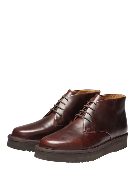 Grenson Keats Leather Lace Up Chukka Boots, Brown - view 2, Brown
