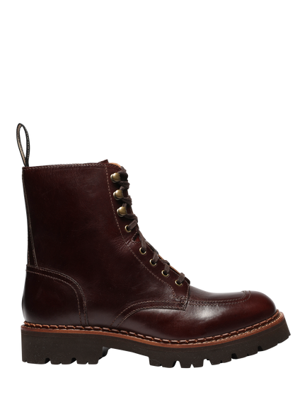 Grenson Noah Leather Chunky Derby Ankle Boots, Brown, Brown