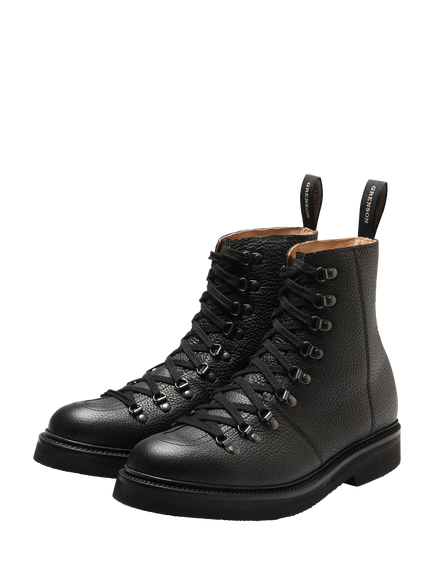 Grenson Brady Grain Leather Ankle Boots, Black - view 2, Black